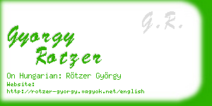 gyorgy rotzer business card