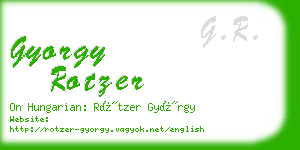 gyorgy rotzer business card